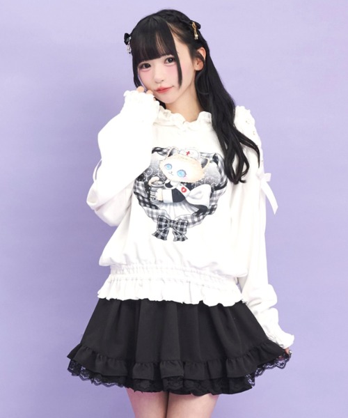 Secret Honey(シークレットハニー)の「Catフリルパーカー(パーカー・レディース・オフホワイト/グレー/ブラック・FREE)」の1枚目の写真