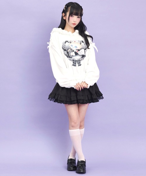 Secret Honey(シークレットハニー)の「Catフリルパーカー(パーカー・レディース・オフホワイト/グレー/ブラック・FREE)」の8枚目の写真