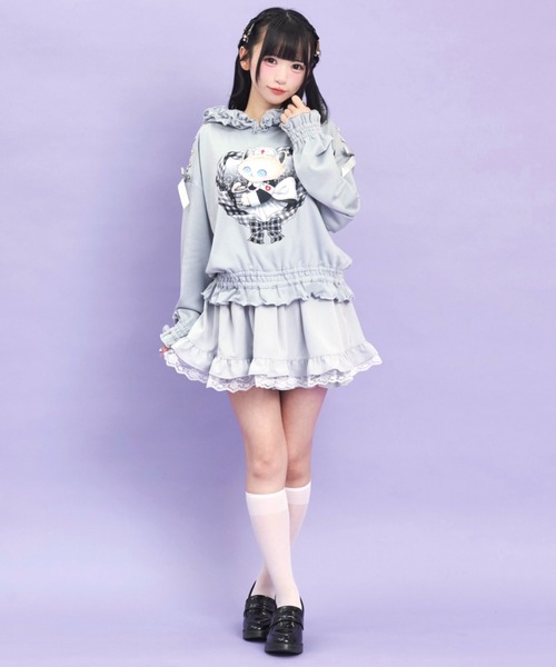 Secret Honey(シークレットハニー)の「Catフリルパーカー(パーカー・レディース・オフホワイト/グレー/ブラック・FREE)」の11枚目の写真