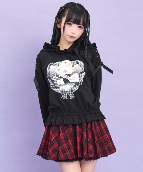 Secret Honey(シークレットハニー)の「Catフリルパーカー(パーカー・レディース・オフホワイト/グレー/ブラック・FREE)」の14枚目の写真