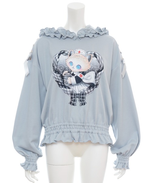 Secret Honey(シークレットハニー)の「Catフリルパーカー(パーカー・レディース・オフホワイト/グレー/ブラック・FREE)」の17枚目の写真