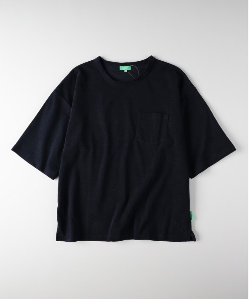 Right-on(ライトオン)の「Refurbish(リファービッシュ)【メンズ】パイル胸ポケット半袖Tシャツ/セットアップ対応(Tシャツ/カットソー・メンズ・オリーブ/ライトグレー/ダークグレー/ネイビー・L/XL/M)」の4枚目の写真