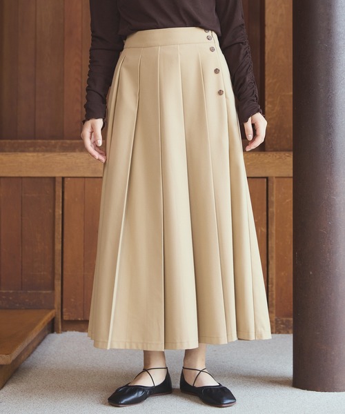 OLUN(I)Long pleats skirt / Ov[cXJ[g(XJ[g)