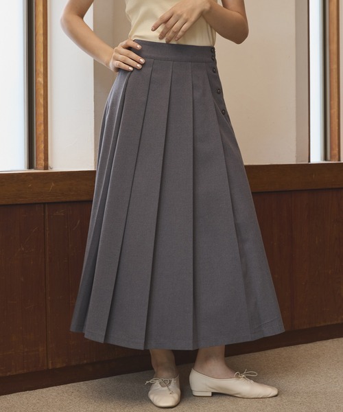 Long pleats skirt / ロングプリーツスカート（スカート）｜OLUN