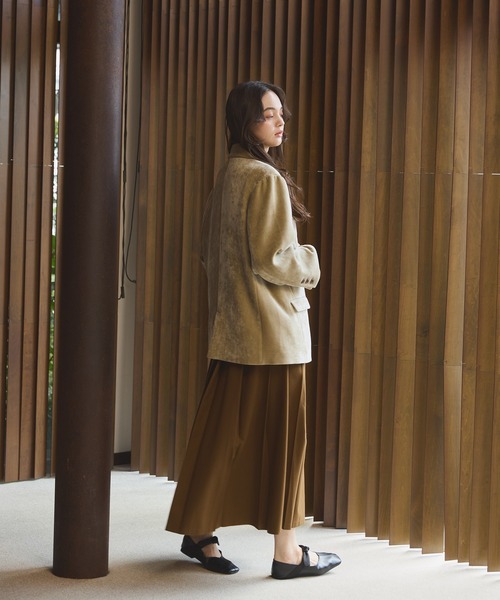 Ollun オルン サイドボタンプリーツスカート ブラウン Ollun オルン サイドボタンプリーツスカート ブラウン - メルカリ