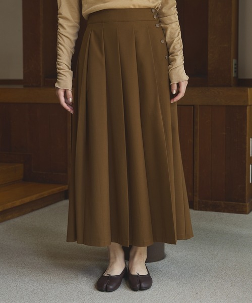 Long pleats skirt / ロングプリーツスカート（スカート）｜OLUN