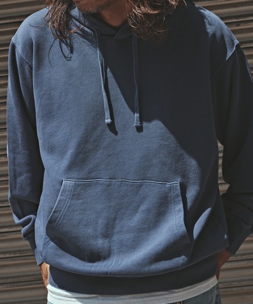 ALL RUNS（オールランズ）の「ALL RUNSオリジナル カレッジパーカー ピグメント加工（パーカー・メンズ・ネイビー/ナチュラル/ブラック・M/L/XL）」の22枚目の写真