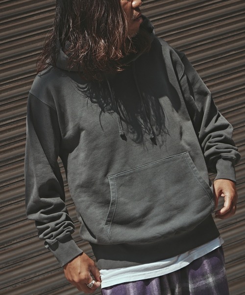 ALL RUNS（オールランズ）の「ALL RUNSオリジナル カレッジパーカー ピグメント加工（パーカー・メンズ・ネイビー/ナチュラル/ブラック・M/L/XL）」の7枚目の写真