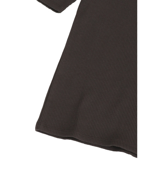 1er Arrondissement(プルミエアロンディスモン)の「リブ5分袖Tシャツ(Tシャツ/カットソー・レディース・オフホワイト/ブラック系その他3/ブラウン系その他5・FREE)」の14枚目の写真