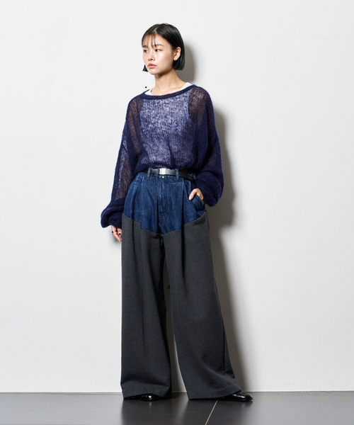 CITYSHOP（シティーショップ）の「AZE PULLOVER：ニット（ニット/セーター・レディース・サックスブルー/ネイビー/パープル・FREE）」の4枚目の写真