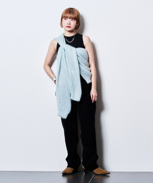 CITYSHOP（シティーショップ）の「AZE PULLOVER：ニット（ニット/セーター・レディース・サックスブルー/ネイビー/パープル・FREE）」の6枚目の写真