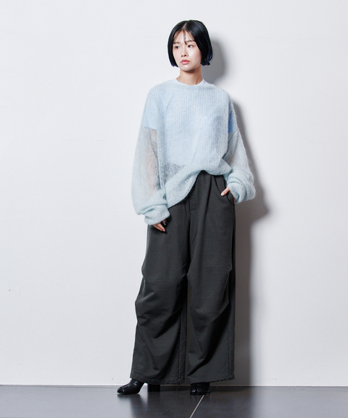 CITYSHOP（シティーショップ）の「AZE PULLOVER：ニット（ニット/セーター・レディース・サックスブルー/ネイビー/パープル・FREE）」の7枚目の写真