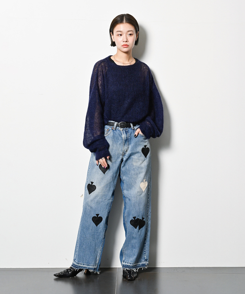 CITYSHOP（シティーショップ）の「AZE PULLOVER：ニット（ニット/セーター・レディース・サックスブルー/ネイビー/パープル・FREE）」の12枚目の写真