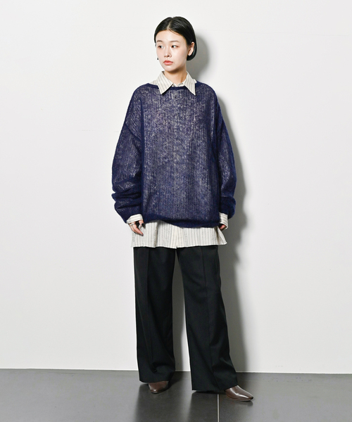 CITYSHOP（シティーショップ）の「AZE PULLOVER：ニット（ニット/セーター・レディース・サックスブルー/ネイビー/パープル・FREE）」の13枚目の写真