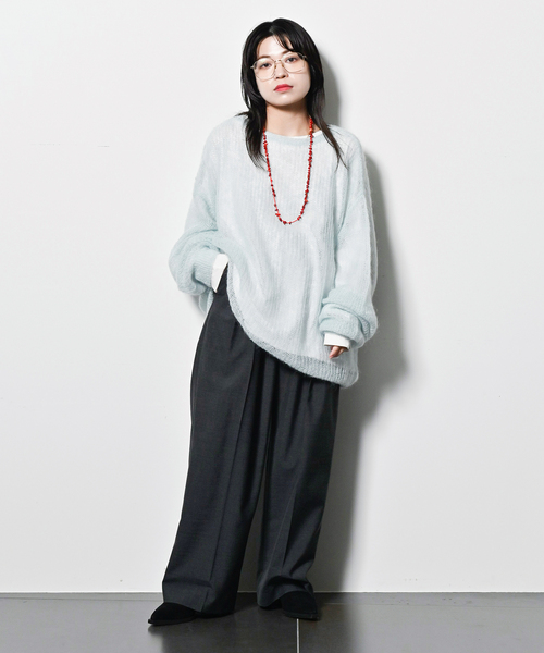 CITYSHOP（シティーショップ）の「AZE PULLOVER：ニット（ニット/セーター・レディース・サックスブルー/ネイビー/パープル・FREE）」の14枚目の写真