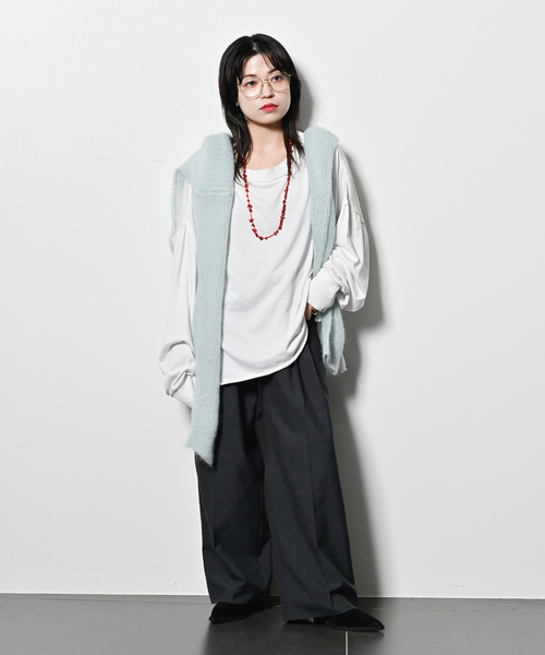 CITYSHOP（シティーショップ）の「AZE PULLOVER：ニット（ニット/セーター・レディース・サックスブルー/ネイビー/パープル・FREE）」の15枚目の写真