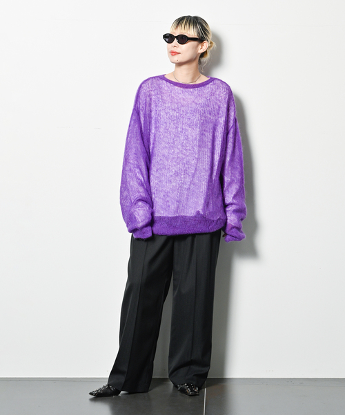 CITYSHOP（シティーショップ）の「AZE PULLOVER：ニット（ニット/セーター・レディース・サックスブルー/ネイビー/パープル・FREE）」の21枚目の写真