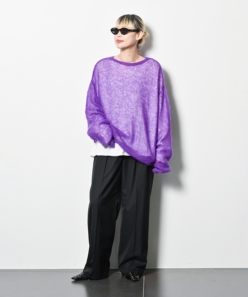 CITYSHOP（シティーショップ）の「AZE PULLOVER：ニット（ニット/セーター・レディース・サックスブルー/ネイビー/パープル・FREE）」の22枚目の写真