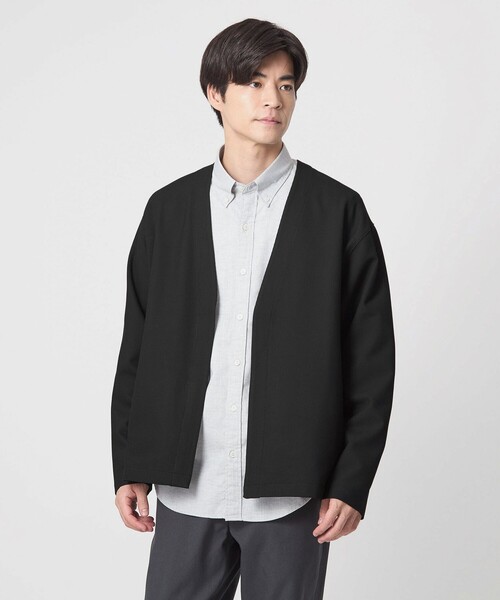 green label relaxing（グリーンレーベルリラクシング）の「KIVANC イージーカーディガン（カーディガン/ボレロ・メンズ・ダークブラウン/ベージュ/ブラック・XL/M/L/S）」の6枚目の写真