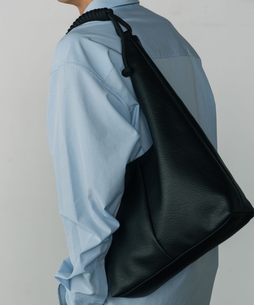LURAKU】 Synthetic Leather Rope Handle Bag / シンセティック
