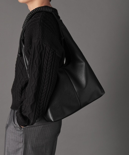 LURAKU】 Synthetic Leather Rope Handle Bag / シンセティック