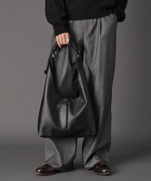 バッグ Synthetic Leather Rope Handle Bag LURAKU】 Synthetic Leather Rope Handle Bag / シンセティック