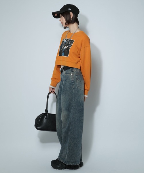 PAGEBOY(ページボーイ)の「フラワーフォトショートスウェット(スウェット・レディース・チャコールグレー/オートミール/オレンジ・FREE)」の21枚目の写真