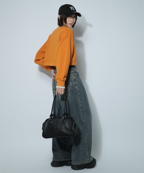 PAGEBOY(ページボーイ)の「フラワーフォトショートスウェット(スウェット・レディース・チャコールグレー/オートミール/オレンジ・FREE)」の22枚目の写真