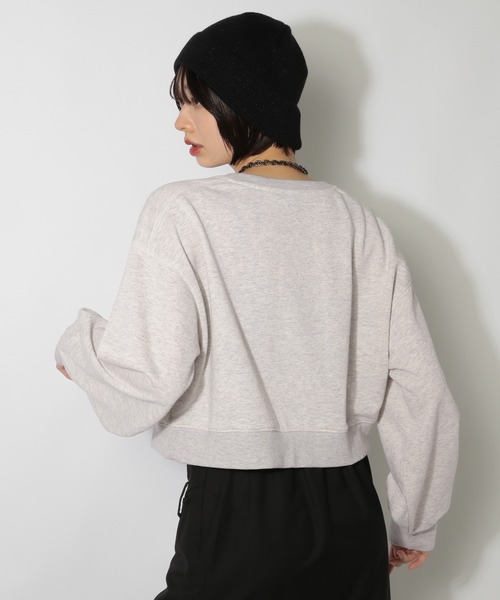 PAGEBOY(ページボーイ)の「フラワーフォトショートスウェット(スウェット・レディース・チャコールグレー/オートミール/オレンジ・FREE)」の13枚目の写真