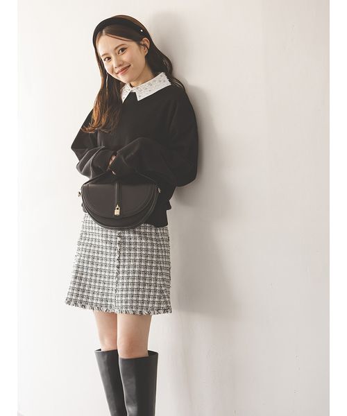 SNIDEL(スナイデル)の「ツイードミニスカート(スカート・レディース・アイボリー/ブルー/ブラック・1/0)」の22枚目の写真