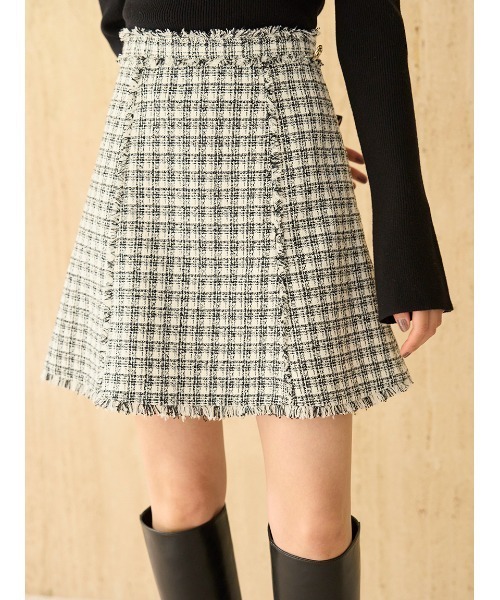 SNIDEL(スナイデル)の「ツイードミニスカート(スカート・レディース・アイボリー/ブルー/ブラック・1/0)」の10枚目の写真