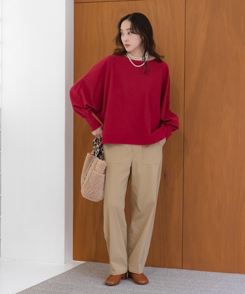 Elura（エルーラ）の「ストレッチカーゴパンツ/591850（カーゴパンツ・レディース・ネイビー/ベージュ・LARGE/MEDIUM）」の4枚目の写真