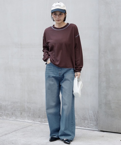 cherishデニム 大阪店WEB限定受注制【Chikashitsu +】vintage wash semi wide denim