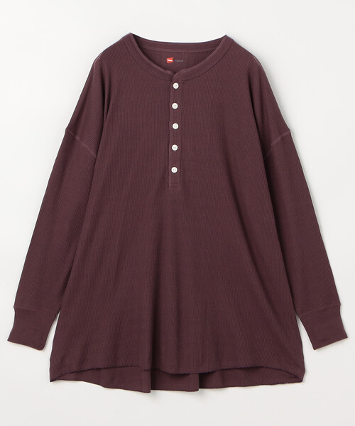 限定展開 Hanes/ヘインズ ワッフルヘンリーネック(カットソー