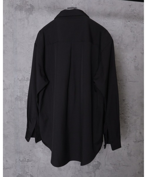 チェーン付きバイカラーリボンシャツ（シャツ/ブラウス）｜Amilige