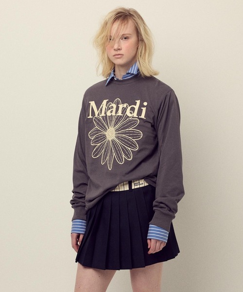 大人気 MARDI Mercredi Tシャツとロングスカート UNISEX TSHIRT FLOWERMARDI（Tシャツ/カットソー）｜Mardi