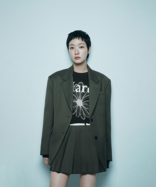 Mardi Mercredi（マルディメクルディ）の「TSHIRT LONG SLEEVE FLOWERMARDI / Tシャツ ロングスリーブ フラワーマルディ（Tシャツ/カットソー・レディース・ブラウン/ネイビー/チャコール/クリーム/チャコールグレー/ブラウン系その他・FREE）」の9枚目の写真