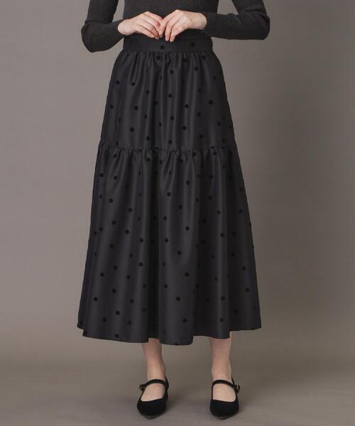 DRESSTERIOR（ドレステリア）の「【CLASSY.12月号掲載】フロッキードットスカート（スカート・レディース・ブラック系/キャメル・36/34/40/38）」の6枚目の写真