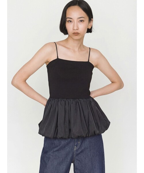 MIDIUMISOLID(ミディウミソリッド)の「MIDIUMISOLID for Ladies バルーンチューブトップ(Tシャツ/カットソー・レディース・ブラック/ホワイト・FREE)」の2枚目の写真