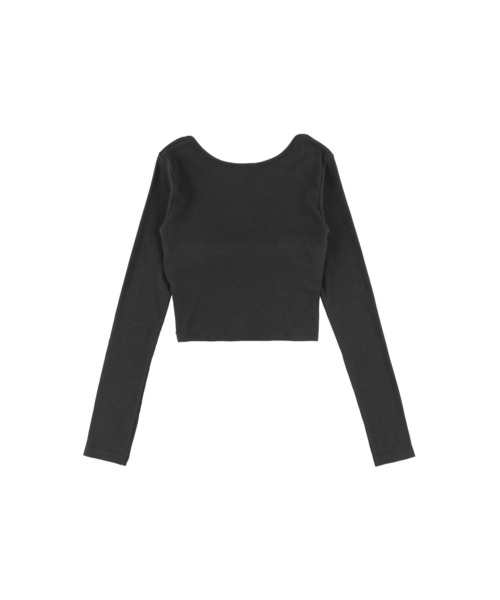ALEXIA STAM バックアジャスター長袖トップス Wellness Rib Back Adjuster Long Sleeve Top /バック