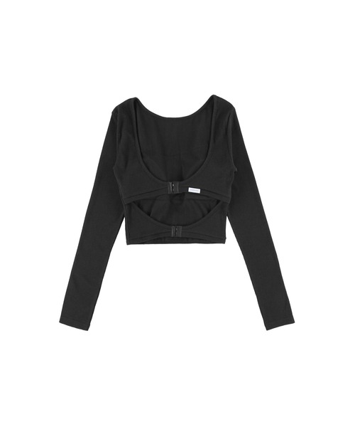 Wellness Rib Back Adjuster Long Sleeve Top /バック
