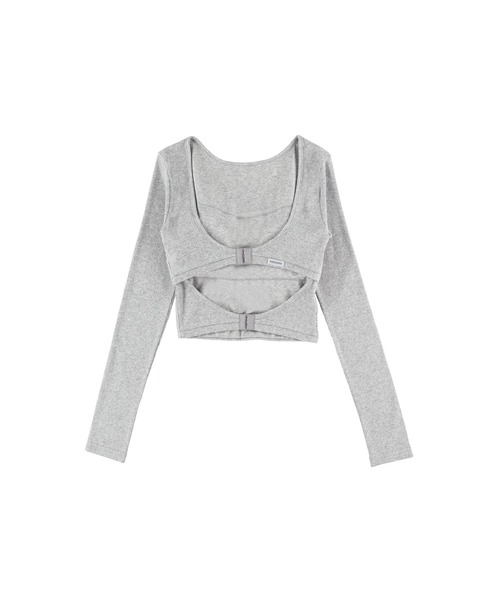 Wellness Rib Back Adjuster Long Sleeve Top /バック