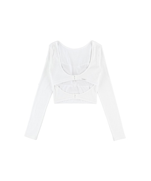 Wellness Rib Back Adjuster Long Sleeve Top /バック