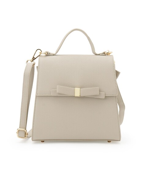 couture brooch（クチュールブローチ）の「リボンデザイン2WAYバッグ（ハンドバッグ・レディース・ブラック/ナチュラル・00）」の9枚目の写真