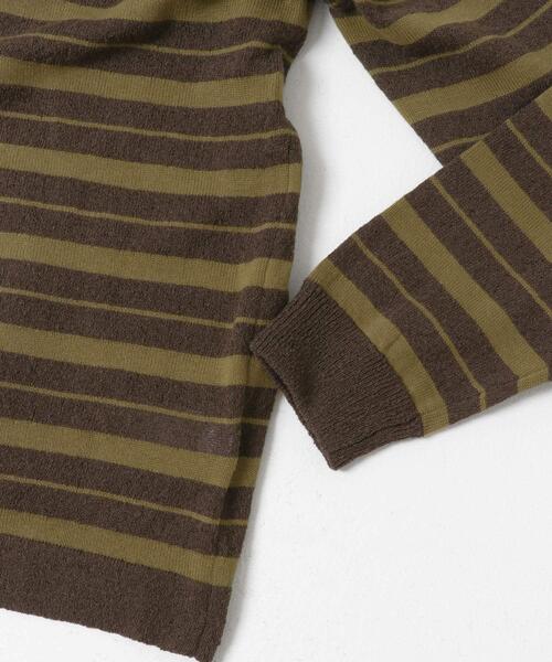 URBAN RESEARCH(アーバンリサーチ)の「マルチボーダークルーネックニット(ニット/セーター・レディース・チャコールグレー/カーキ・FREE)」の10枚目の写真