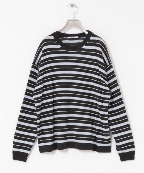 URBAN RESEARCH(アーバンリサーチ)の「マルチボーダークルーネックニット(ニット/セーター・レディース・チャコールグレー/カーキ・FREE)」の17枚目の写真