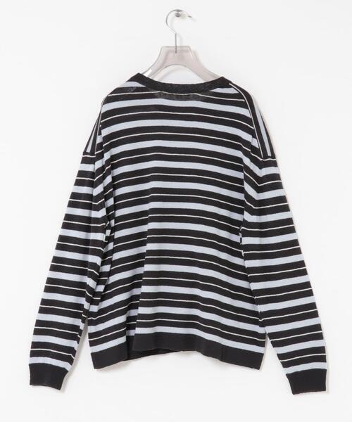 URBAN RESEARCH(アーバンリサーチ)の「マルチボーダークルーネックニット(ニット/セーター・レディース・チャコールグレー/カーキ・FREE)」の18枚目の写真