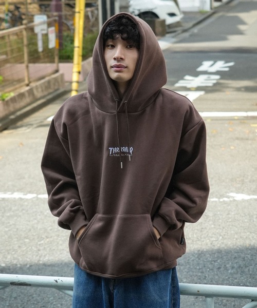 THRASHER(スラッシャー)の「【THRASHER /スラッシャー】ヘビーウェイト ワンポイントフーディ 裏起毛 マグロゴ(パーカー・メンズ・ブラック/グレー/ブラウン・X-LARGE/LARGE/MEDIUM)」の18枚目の写真