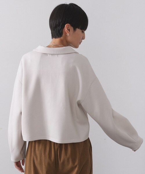 OPAQUE.CLIP(オペークドットクリップ)の「スキッパートップス【UVケア/洗濯機OK】(Tシャツ/カットソー・レディース・チャコールグレー/オフホワイト/ブラウン系・40/38/42)」の18枚目の写真