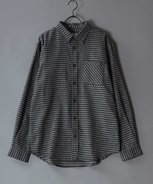 SITRY（シトリー）の「Flannel Check Shirt/チェックシャツ ネルチェックシャツ ネルシャツ（シャツ/ブラウス・メンズ・ブラック/ブラック系その他/ネイビー/レッド/ホワイト/ブラウン・M/L/LL）」の4枚目の写真